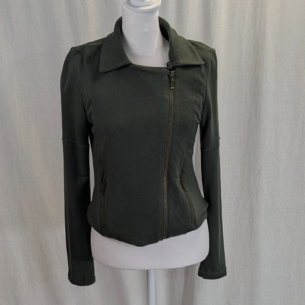 Tart Collections Size Small Forest Green Crossover Zip Top or Jacket